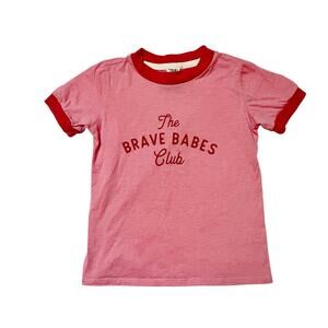 The Wishing Elephant Brave Babes Club Ringer Tee Size S